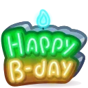 B-Day Candle, модель Neon Lights