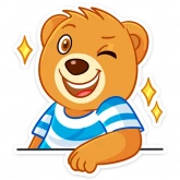 Стикер #4 из набора Медвежонок Барни