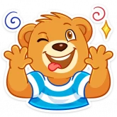 Стикер #7 из набора Медвежонок Барни