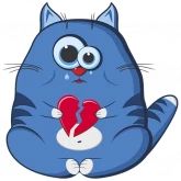Стикер #10 из набора Кот Беляшик