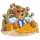 Стикер #6 из набора Бык и медведь