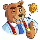 Стикер #10 из набора Бык и медведь