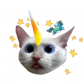 Стикер #8 из набора Котики-единороги