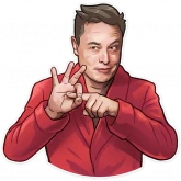 Стикер #8 из набора Илон Маск 2