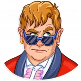 Стикер #9 из набора Элтон Джон