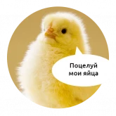 Зверята с грубыми надписями, стикер 2 из набора «Злые животные»