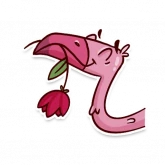 Стикер #9 из набора Фламинго
