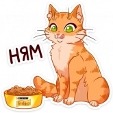 Стикер #2 из набора Рыжий кот 2