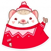 Стикер #5 из набора Новогодний Имбирчик