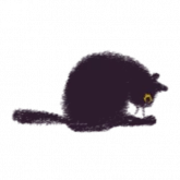 Стикер #11 из набора Черный кот Момо