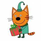Стикер #3 из набора Три кота. Зима