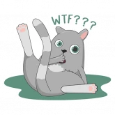 Стикер #8 из набора Котики by @orange_rabbbit