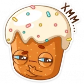 Стикер #5 из набора Кулич Кузя