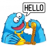 Стикер #5 из набора Cookie Monster