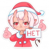 Стикер #6 из набора Новогодняя Они-тян