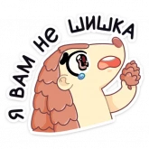 Стикер #3 из набора Пини — добрая шишка