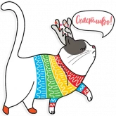 Стикер #12 из набора Радужные котики
