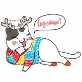 Стикер #9 из набора Радужные котики