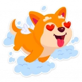 Стикер #11 из набора Песик Санни (@yandex)