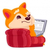 Стикер #8 из набора Песик Санни (@yandex)