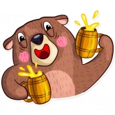 Стикер #12 из набора Милый медведь