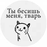 Стикер #4 из набора Бесишь-кот