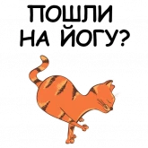 Стикер #6 из набора Йога с котом и лисичкой